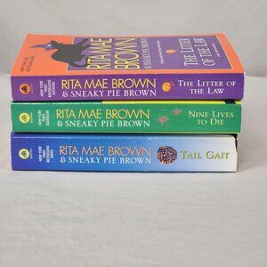 LOT 3 Rita Mae Brown and Sneaky Pie Brown Paperback Mystery Series Books 22-24